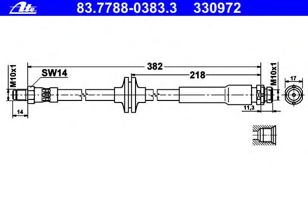 刹车软管(后) ATE 83.7788-0383.3
