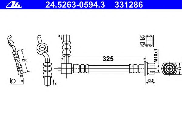 刹车软管(后) ATE 24.5263-0594.3